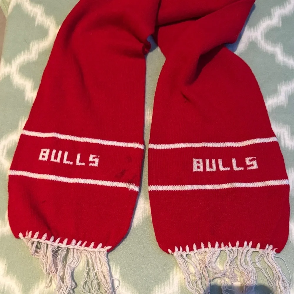 Vintage Red Bulls Scarf with White Accents